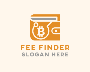 Fee - Bitcoin Crypto Wallet logo design