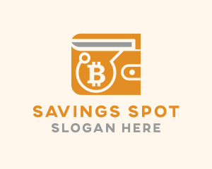 Discount - Bitcoin Crypto Wallet logo design