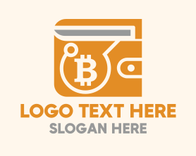 Cryptocurrency - Bitcoin Crypto Wallet logo design