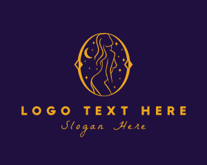 Astral Naked Woman logo design