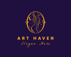 Astral Naked Woman logo design