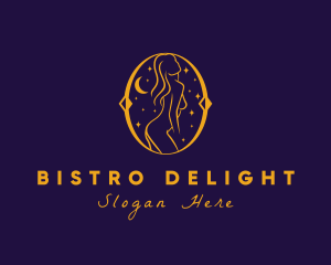 Astral Naked Woman logo design