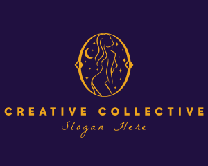 Astral Naked Woman logo design