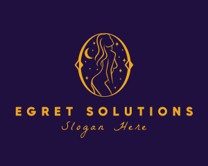 Astral Naked Woman logo design