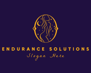 Astral Naked Woman logo design