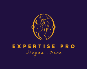 Astral Naked Woman logo design