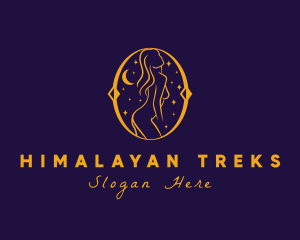 Astral Naked Woman logo design