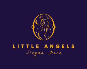 Astral Naked Woman logo design