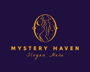 Astral Naked Woman logo design