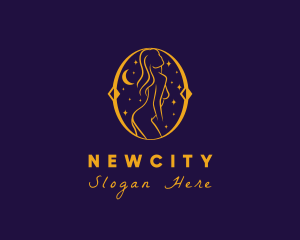 Astral Naked Woman logo design