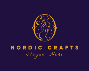 Astral Naked Woman logo design