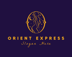 Astral Naked Woman logo design