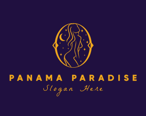 Astral Naked Woman logo design