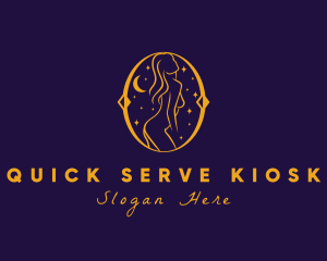 Astral Naked Woman logo design