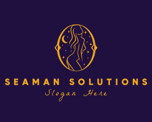 Astral Naked Woman logo design