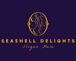 Astral Naked Woman logo design