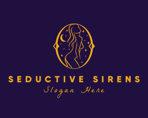 Astral Naked Woman logo design