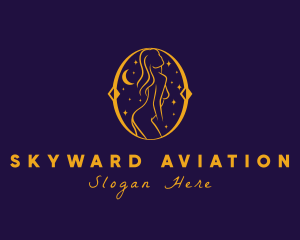 Astral Naked Woman logo design