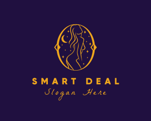 Astral Naked Woman logo design