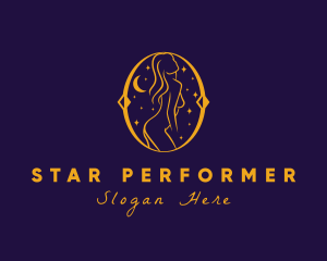Entertainer - Astral Naked Woman logo design