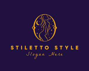 Astral Naked Woman logo design