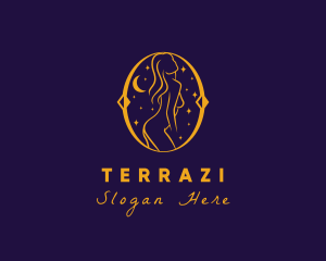 Astral Naked Woman logo design