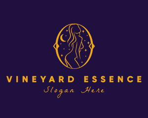 Astral Naked Woman logo design