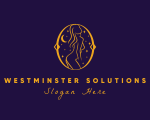 Astral Naked Woman logo design