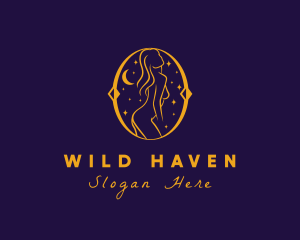 Astral Naked Woman logo design