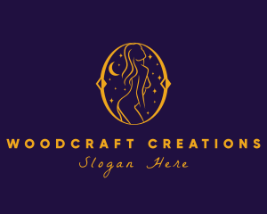 Astral Naked Woman logo design