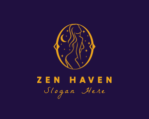 Astral Naked Woman logo design