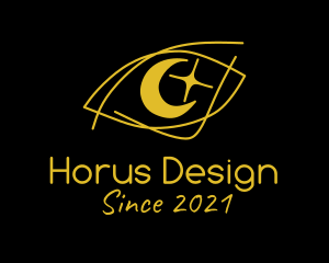 Horus - Mystical Eye Moon logo design