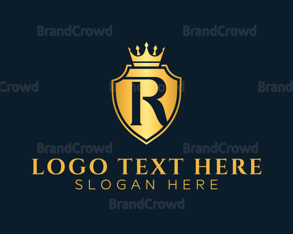 Royal Shield Letter R Logo
