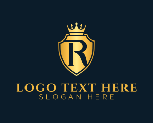 Fine Dining - Royal Shield Letter R logo design
