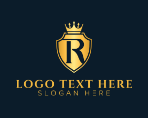 Vip - Royal Shield Letter R logo design