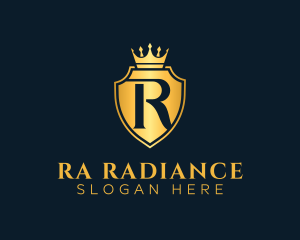 Royal Shield Letter R logo design