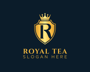 Royal Shield Letter R logo design