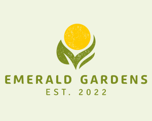 Sun Leaf Gardening logo design