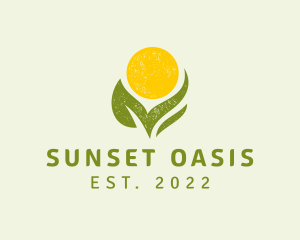 Sun Leaf Gardening logo design