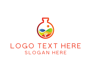 Scientist - Gradient Lab Flask logo design