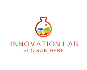 Gradient Lab Flask logo design