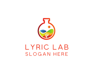 Gradient Lab Flask logo design