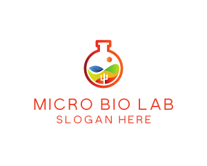 Gradient Lab Flask logo design