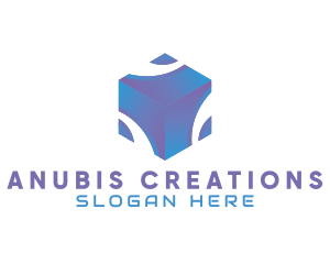 3D Technology Cube Company logo design