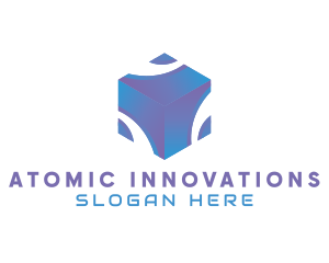 3D Technology Cube Company logo design