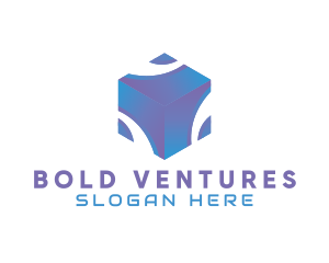 3D Technology Cube Company logo design