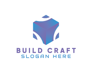 3D Technology Cube Company logo design