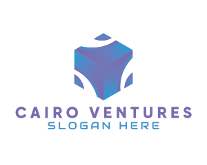 3D Technology Cube Company logo design