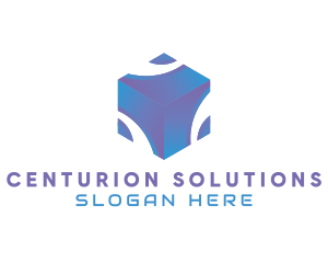 3D Technology Cube Company logo design