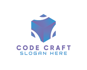 3D Technology Cube Company logo design